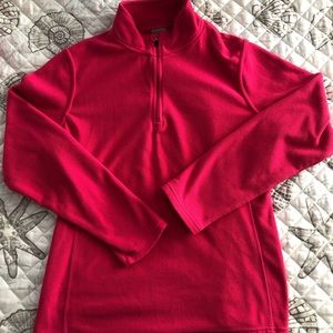 Hot Pink Fuzzy Half-Zip Jacket